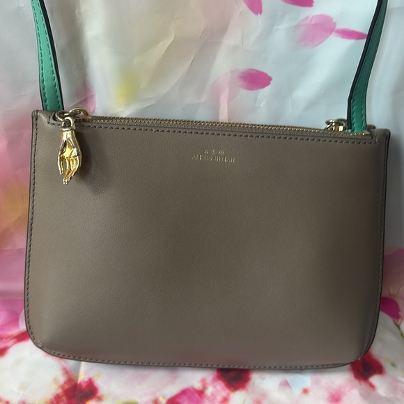 ALEXIS BITTAR - IN MY DREAMS POUCH CROSSBODY - SEA FOAM/TAUPE - Picture 5 of 12